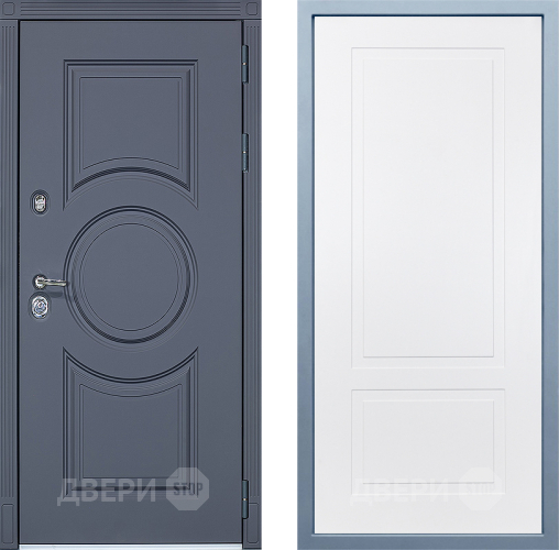 Входная металлическая Дверь Дива МХ-30 STR Н-7 Белый в Старой Купавне