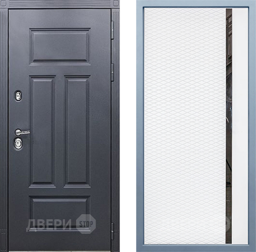 Входная металлическая Дверь Дива МХ-29 STR МХ-47 Белый матовый в Старой Купавне