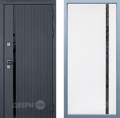 Входная металлическая Дверь Дива МХ-46 STR МХ-47 Белый матовый в Старой Купавне