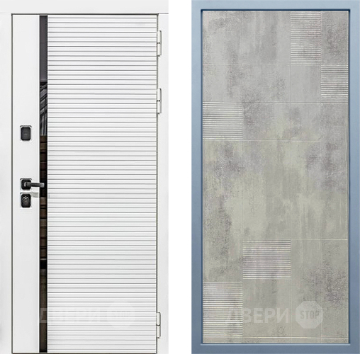 Входная металлическая Дверь Дива МХ-45 Белая STR Д-4 Бетон темный в Старой Купавне