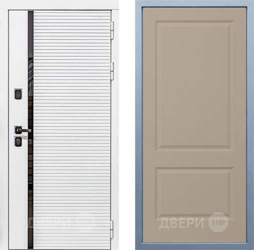 Входная металлическая Дверь Дива МХ-45 Белая STR Д-7 Шампань в Старой Купавне