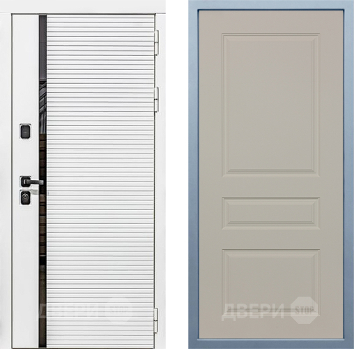 Входная металлическая Дверь Дива МХ-45 Белая STR Д-13 Шампань в Старой Купавне