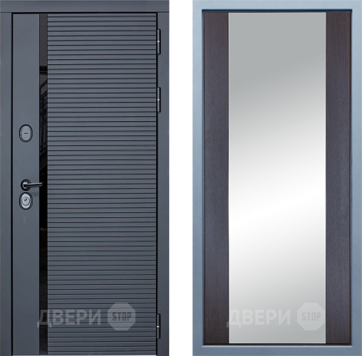 Входная металлическая Дверь Дива МХ-45 STR Д-15 Зеркало Венге в Старой Купавне