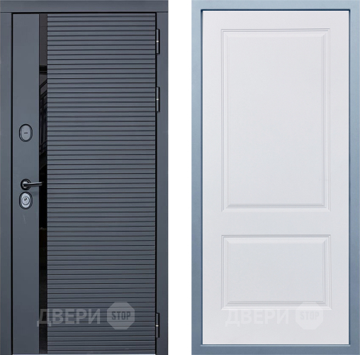 Входная металлическая Дверь Дива МХ-45 STR Д-7 Белый в Старой Купавне