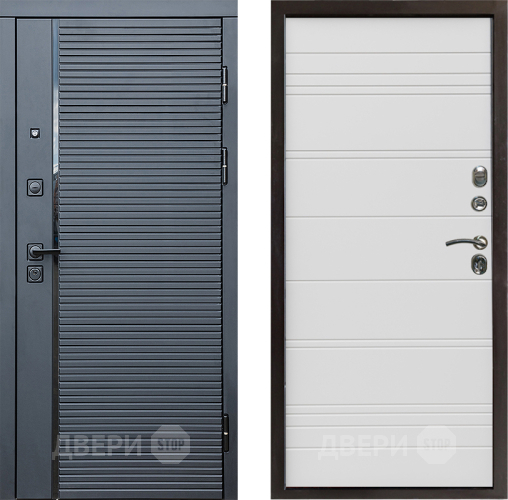 Входная металлическая Дверь Престиж Черная Линия Line Белый в Старой Купавне