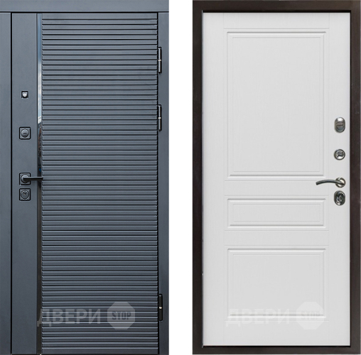 Входная металлическая Дверь Престиж Черная Линия Классика Лиственница белая в Старой Купавне