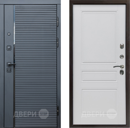 Входная металлическая Дверь Престиж Черная Линия Классика Белый матовый в Старой Купавне