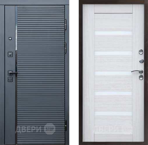 Входная металлическая Дверь Престиж Черная Линия Царга Лиственница белая в Старой Купавне