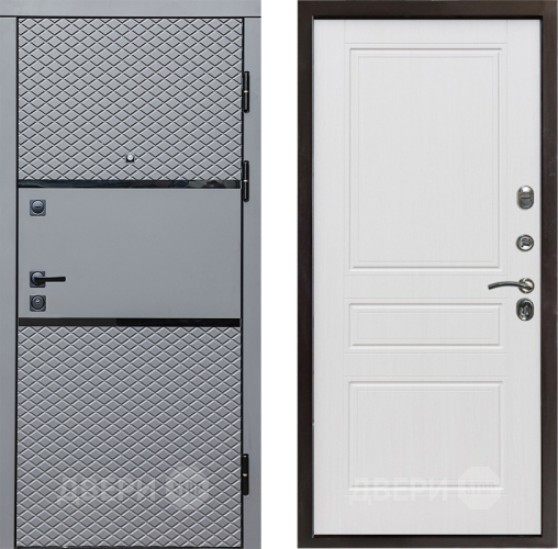 Входная металлическая Дверь Престиж Ромб Классика Белое дерево в Старой Купавне