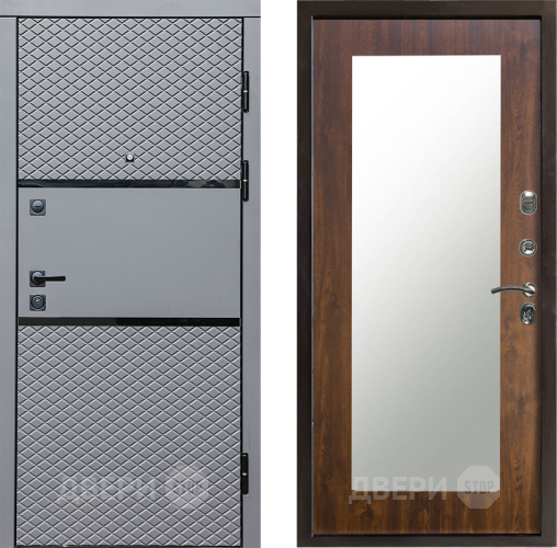 Входная металлическая Дверь Престиж Ромб Зеркло Пастораль Дуб в Старой Купавне