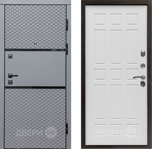 Входная металлическая Дверь Престиж Ромб Спарта Белое дерево в Старой Купавне