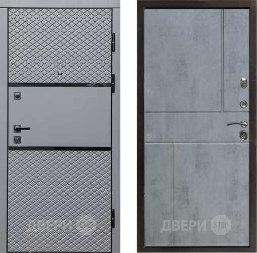 Входная металлическая Дверь Престиж Ромб Горизонт Бетон темный в Старой Купавне
