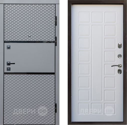 Входная металлическая Дверь Престиж Ромб Престиж Белое дерево в Старой Купавне