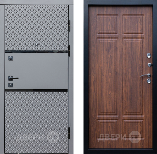 Входная металлическая Дверь Престиж Ромб Премиум Орех темный в Старой Купавне