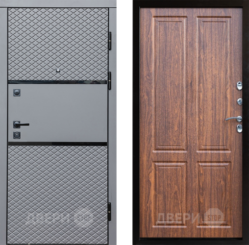 Входная металлическая Дверь Престиж Ромб Премиум Орех светлый в Старой Купавне