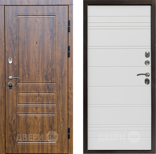 Входная металлическая Дверь Престиж Классика Дуб Line Белый в Старой Купавне