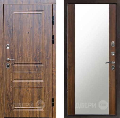 Входная металлическая Дверь Престиж Классика Дуб Зеркало Дуб в Старой Купавне