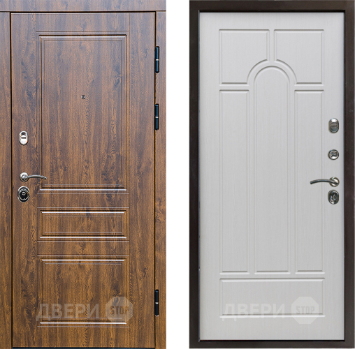 Входная металлическая Дверь Престиж Классика Дуб Арка Лиственница белая в Старой Купавне