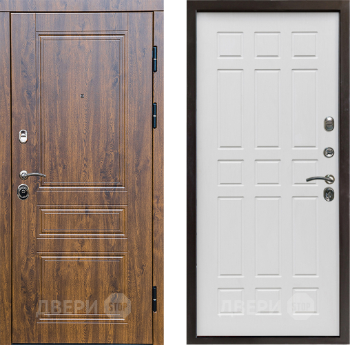 Входная металлическая Дверь Престиж Классика Дуб Спарта Белое дерево в Старой Купавне