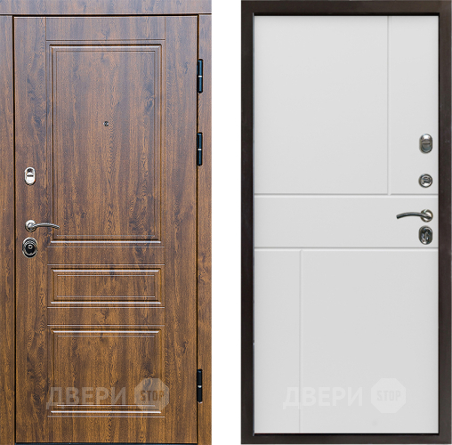 Входная металлическая Дверь Престиж Классика Дуб Горизонт Бетон белый в Старой Купавне