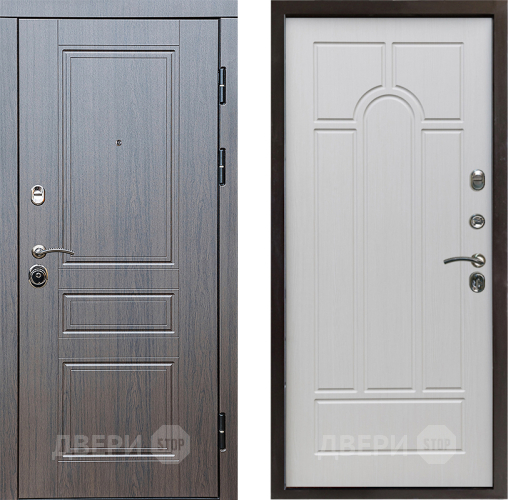 Входная металлическая Дверь Престиж Классика Венге Арка Лиственница белая в Старой Купавне