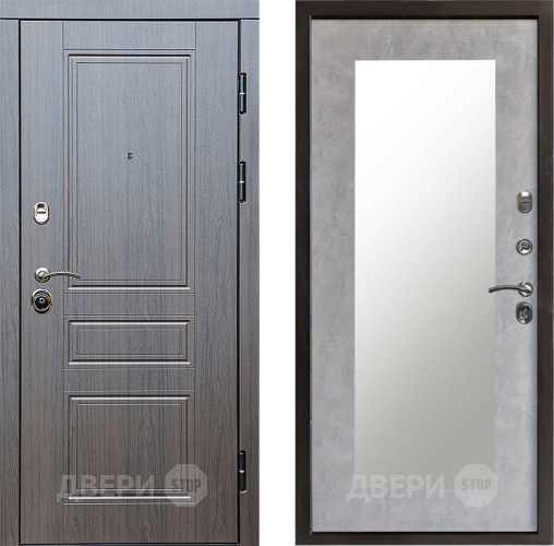 Дверь Престиж Классика Венге Зеркло Пастораль Бетон светлый в Старой Купавне