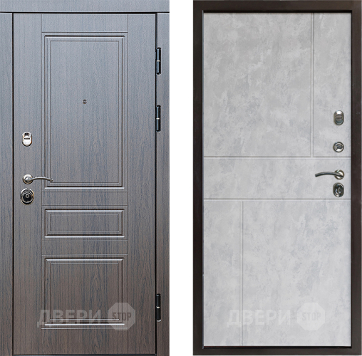 Входная металлическая Дверь Престиж Классика Венге Горизонт Бетон светлый в Старой Купавне