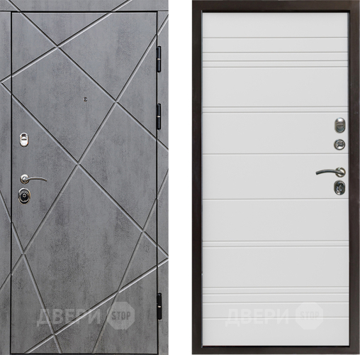 Входная металлическая Дверь Престиж Лучи Line Белый в Старой Купавне