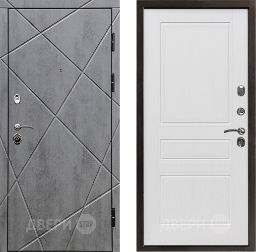 Входная металлическая Дверь Престиж Лучи Классика Белое дерево в Старой Купавне