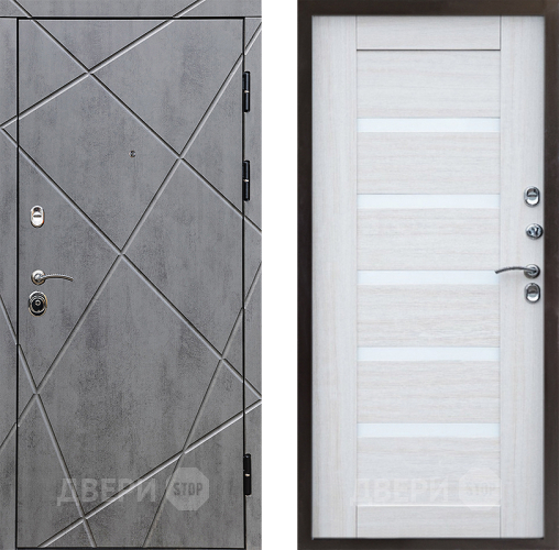 Входная металлическая Дверь Престиж Лучи Царга Лиственница белая в Старой Купавне