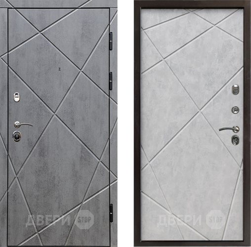 Входная металлическая Дверь Престиж Лучи Лучи Бетон светлый в Старой Купавне