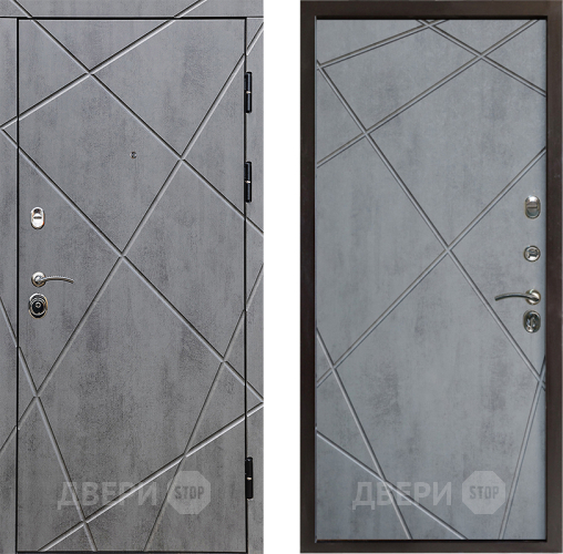 Входная металлическая Дверь Престиж Лучи Лучи Бетон темный в Старой Купавне