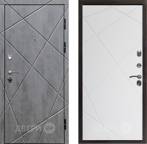 Входная металлическая Дверь Престиж Лучи Лучи Бетон белый в Старой Купавне