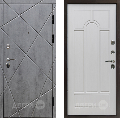 Входная металлическая Дверь Престиж Лучи Арка Лиственница белая в Старой Купавне