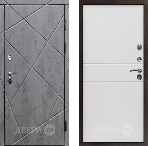 Входная металлическая Дверь Престиж Лучи Горизонт Бетон белый в Старой Купавне