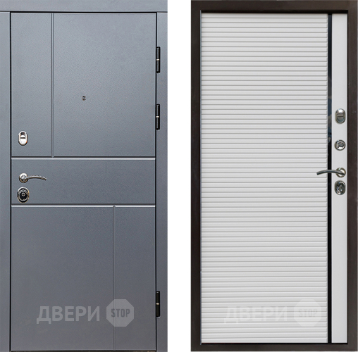 Входная металлическая Дверь Престиж Горизонт Грэй Porte Белый в Старой Купавне