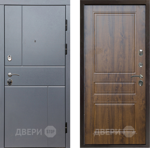 Входная металлическая Дверь Престиж Горизонт Грэй Классика Дуб в Старой Купавне