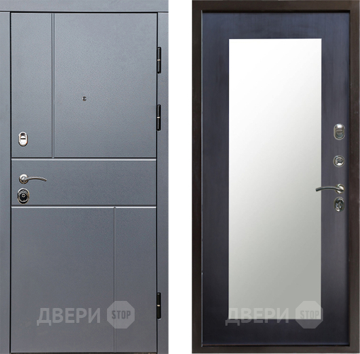Входная металлическая Дверь Престиж Горизонт Грэй Зеркло Пастораль Венге в Старой Купавне