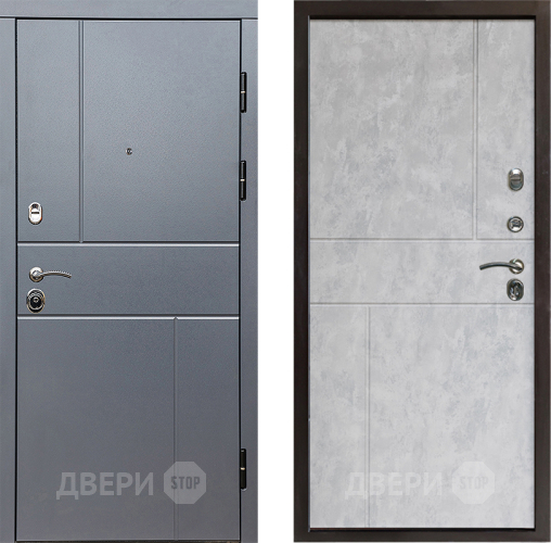 Входная металлическая Дверь Престиж Горизонт Грэй Горизонт Бетон светлый в Старой Купавне