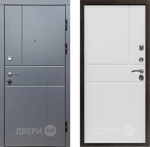 Входная металлическая Дверь Престиж Горизонт Грэй Горизонт Бетон белый в Старой Купавне