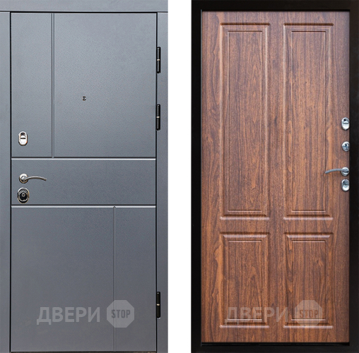 Входная металлическая Дверь Престиж Горизонт Грэй Премиум Орех светлый в Старой Купавне