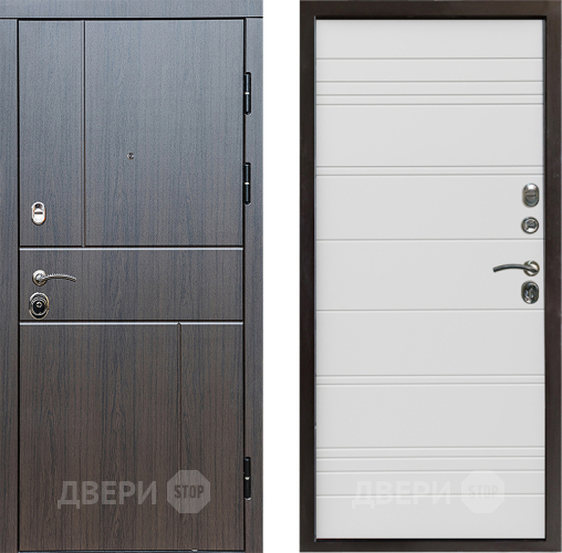 Входная металлическая Дверь Престиж Горизонт Венге Line Белый в Старой Купавне