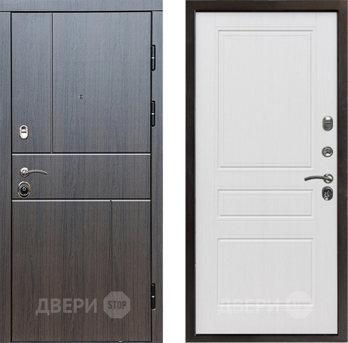 Входная металлическая Дверь Престиж Горизонт Венге Классика Белое дерево в Старой Купавне