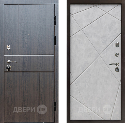 Входная металлическая Дверь Престиж Горизонт Венге Лучи Бетон светлый в Старой Купавне