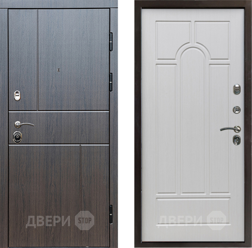 Входная металлическая Дверь Престиж Горизонт Венге Арка Лиственница белая в Старой Купавне
