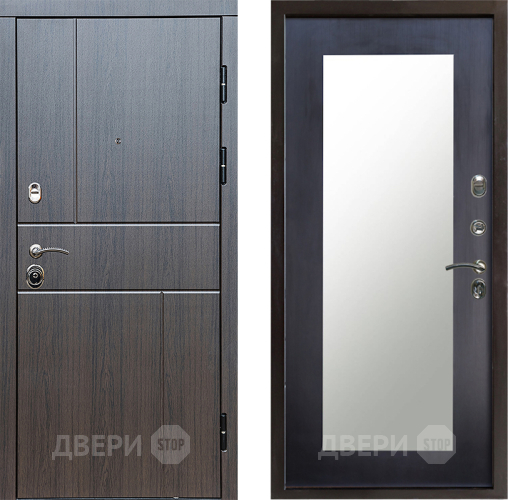 Входная металлическая Дверь Престиж Горизонт Венге Зеркло Пастораль Венге в Старой Купавне