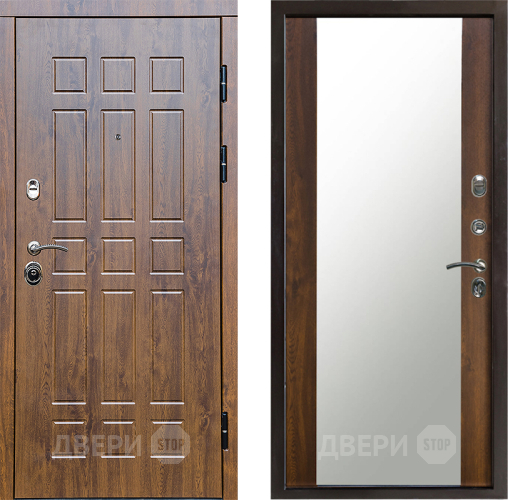 Входная металлическая Дверь Престиж Стандарт Зеркало Дуб в Старой Купавне