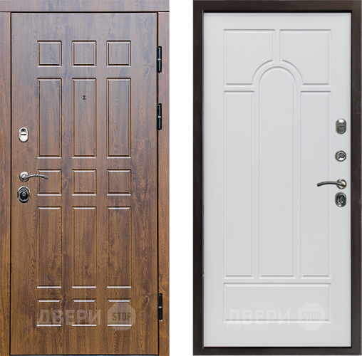 Входная металлическая Дверь Престиж Стандарт Арка Белое дерево в Старой Купавне