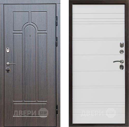 Входная металлическая Дверь Престиж Арка Line Белый в Старой Купавне