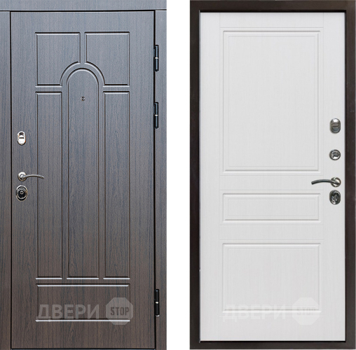 Входная металлическая Дверь Престиж Арка Классика Белое дерево в Старой Купавне